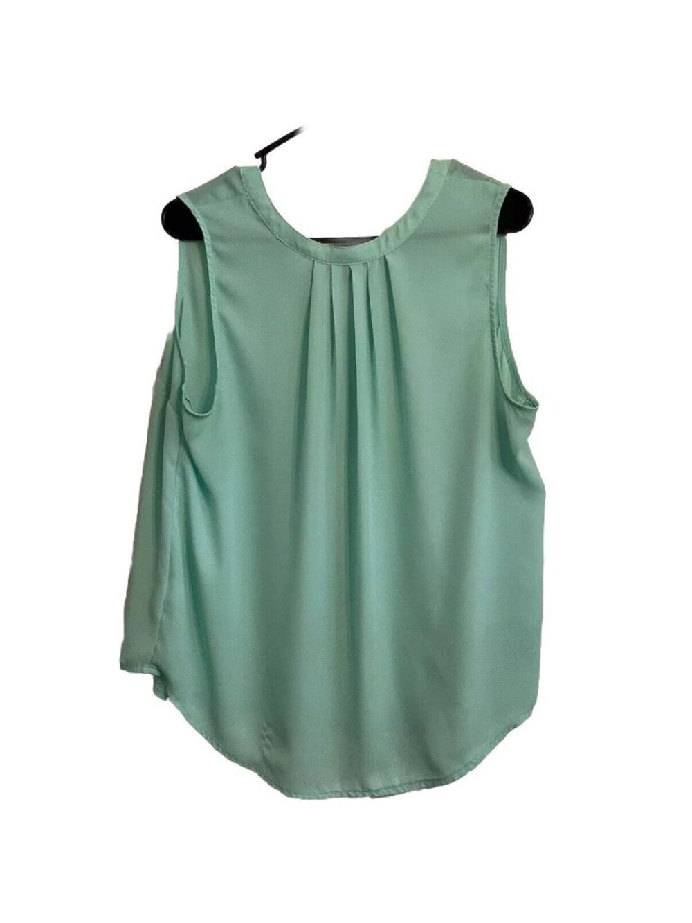 Sleeveless Mint Green Blouse Womens Size 0X High-Low Hem Polyester Coastal - Picture 3 of 8